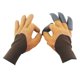 thumbnail image 1 of Guantes de jardín con garras - Guantes de jardín impermeables y transpirables para cavar, plantar, desmalezar, sembrar, proteger uñas y dedos, los mejores regalos de jardinería para mujeres y hombres (marrón) -Marrón- brillar Electrónica, 1 of 5
