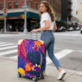 thumbnail image 5 of Stretch Luggage Cover XL(29-32in)– Elastic Travel Suitcase Protector with Handle Openings & Bottom Closure, Washable Polyester Spandex Suitcases Cover, Tropical Forest Jungle Print, 5 of 5