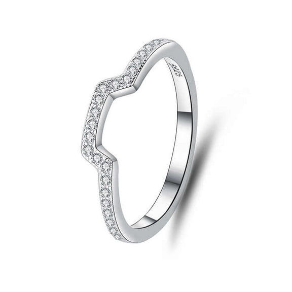 Square Shaped Pave Set Engagement Eterniry Ring For Valentine Gift 1.5 Ct Diamond 14K White Gold Over