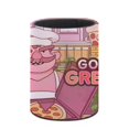 thumbnail image 3 of Juego de Pizza-theme Cylinder Pen Holder Pencil Organizer with Flannel Lining PVC Leather Material Cardboard Base for study work 10*8CM, 3 of 6