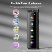 Innioasis 136GB Digital Voice Recorder with Playback, R1 Full Touchscreen with AI Intelligent Transcription and Bluetooth (Black)
