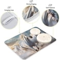 thumbnail image 4 of White Horses Dish Drying Mat, Absorbent Microfiber Pad Protector For Kitchen Counter Top Mat Dish Drainboard 16x18in, 4 of 7