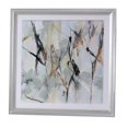 thumbnail image 1 of Wall Art with Acrylic Mirror Frame and Abstract Painting, Silver, 1 of 5