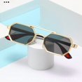 thumbnail image 2 of Large Frame Sunglasses Fashion Eyewear with UV400 Protection Full Frame Sun Resistant Glasses for Women and Men Metal, 2 of 2