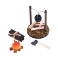 thumbnail image 3 of 4 Piezas Casa de Muñecas Kits de Camping Casa de Muñecas Decoración de Chimenea Accesorios de Decoración de Casa de Muñecas para Exhibiciones de, 3 of 9