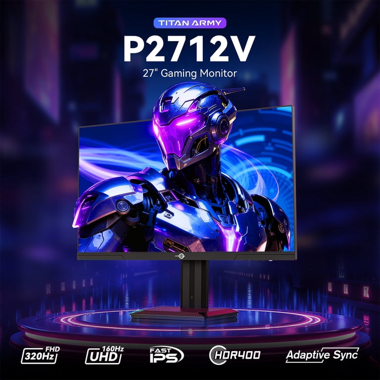 TITAN ARMY Gaming Monitor 27 Inch, 4K@160Hz, FHD@320Hz, Fast IPS