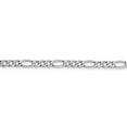 thumbnail image 3 of Auriga 14k White Gold 4.4mm Figaro Chain Necklace 20 inch for Women, 3 of 6