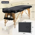 thumbnail image 2 of CL.HPAHKL Message Table Massage Bed Portable, 2 Folding Lightweight Lash Bed Esthetician Bed, Tattoo Bed Height Adjustable with Carrying Case Wooden Leg Spa Bed Hold up to 450lbs, Black, 2 of 7