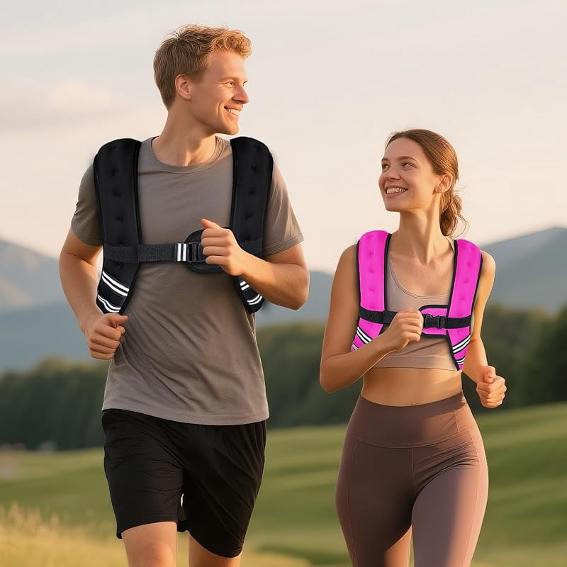 Weighted Vest for Women Men, 8lb/12lb/16lb/20lb/25lb/30lb Weighted Vest Woman Adjustable Weights for Walking, Strength Training, Running, Muscle Building