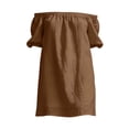 thumbnail image 5 of Summer Casual Dresses for Womens 2026 Fashion Plus Size Cold-Shoulder V-Neck Short Sleeve Solid Color Casual Maxi Dress, 5 of 9
