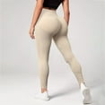 thumbnail image 2 of COMVALUE Yoga LeggingsWomen's Butt Lifting High Athletic Pants Tummy Control Ruched Leggings Pants (White, S), 2 of 8
