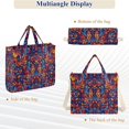 thumbnail image 6 of FORMRS Womens Corduroy Tote Bag Crossbody Shoulder Handbag with Pocket, Red Geometric Eagle, 6 of 7