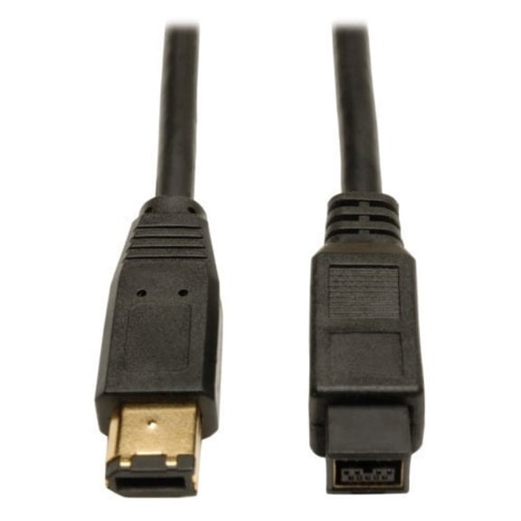 Tripp Lite FireWire 800 IEEE 1394b Hi-speed Cable (9pin/6pin) 10-ft.(F017-010), Black