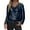 Navy, variant on HomeDM Women's Long Sleeve Cowl Neck Shirts, Solid Color Satin Loose Fit Fall Pullover Tops - Gray/S