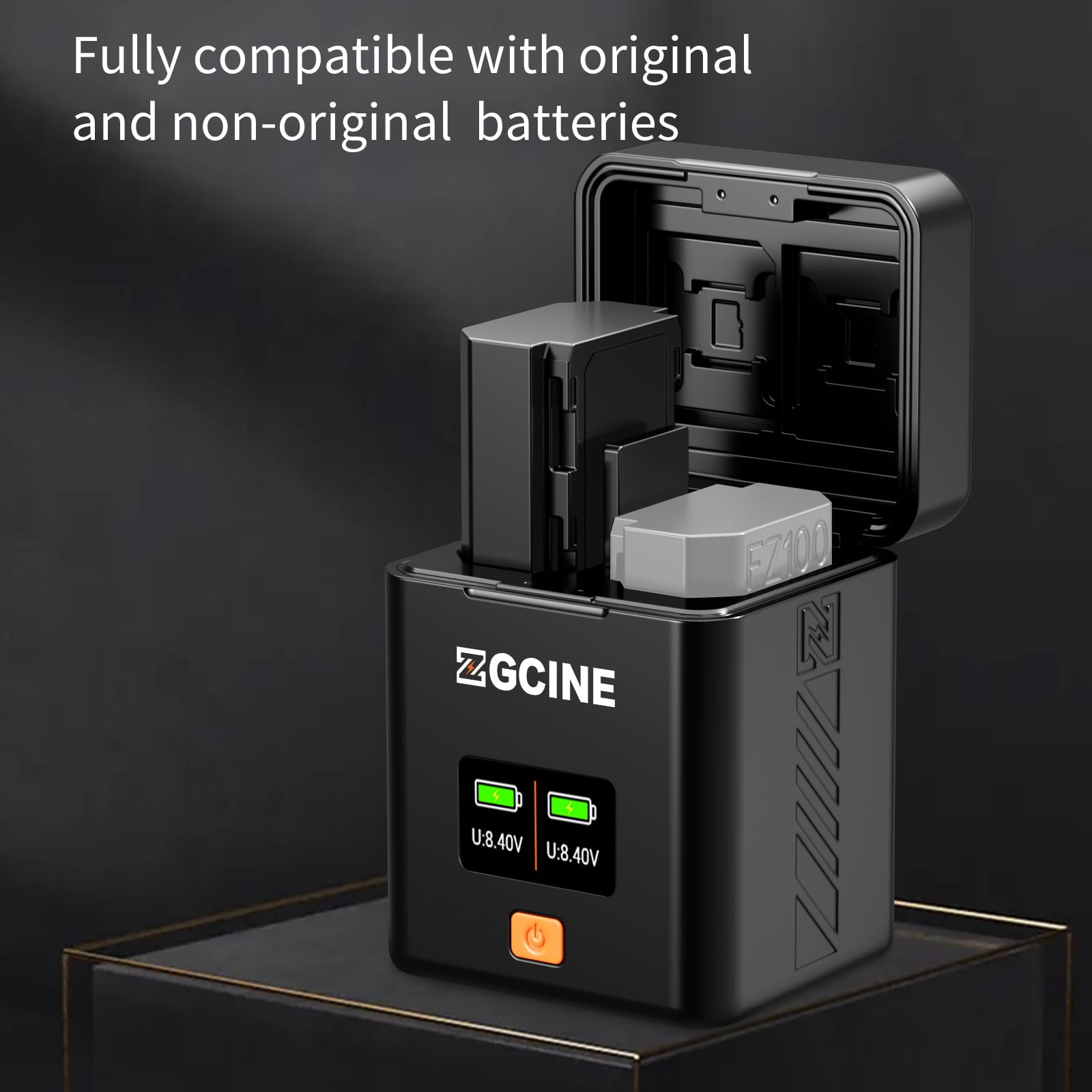 ZGCINE PS-LPE6 Dual USB-C Charger Case Box with PD Fast Charging for Canon LPE6/E6N/E6NH/E6P