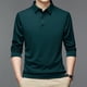 thumbnail image 2 of Camisa de manga larga con botones para hombre - Corte regular informal de negocios - Mezcla de poliéster y algodón, tallas M-XXXXL, 2 of 5