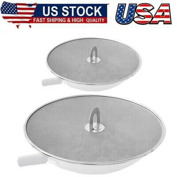 Splatter Screen for Frying Pan, Grease Splatter Guard Stainless Steel Large 13”