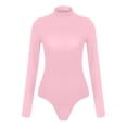 thumbnail image 3 of Gibobby Monos de Moda Mono de manga larga con cuello redondo y cuello redondo para mujer, mono Sexy con camisa de fondo(Rosa， XL), 3 of 4