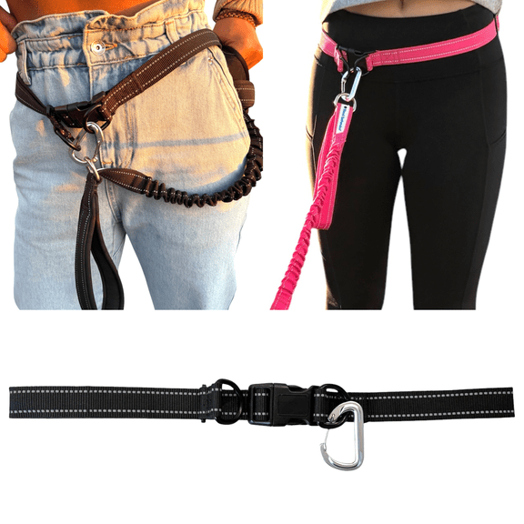 Shed Defender Hands Free Dog Leash Belt - Seen on Shark Tank - Attaches to any Leash, Jogging & Running, Heavy Duty Buckle, Reflective Stitching, Adjustable one size fits all, Designed in USA