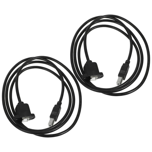 KALLORY 2Ud Cable De Extensión Para Impresora Negro Con Posibilidad De Usar Múltiples Cables Juntos