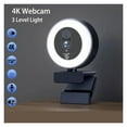 thumbnail image 2 of USB Webcam with Ring Light Privacy Cover Tripod Type-C for PC Streaming Meeting ,Easy to Install, 2 of 6