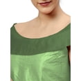 thumbnail image 4 of eloria Women's Blouse Boat Neck Filler Multicolor Sleeveless Top Color: Green | Size: 38, 4 of 6