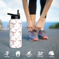 thumbnail image 6 of Bow Water Bottle 32oz Vacuum Insulated Thermoses with Straw Lid Bow Gifts for Women Girls Cute Stainless Steel Travel Tumbler Cup, 6 of 6