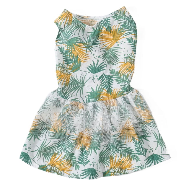 Robe de Fille de Chien, Doux Mignon Modèle de Feuille de Robe de Chien d'Été pour Prendre des Photos XS, S, M, L