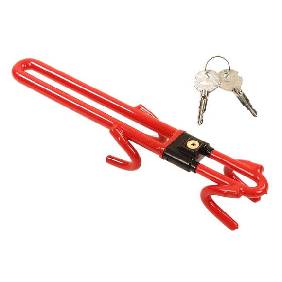 Double Hook Steering Wheel Lock,Car Steering Wheel Lock Wheel Double Hook Locks Anti Theft Car Device Professional Grade