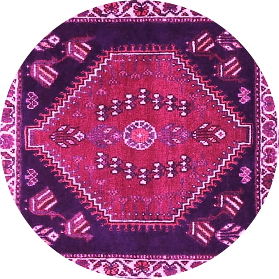 Ahgly Company Indoor Round Persian Pink Traditional Area Rugs, 8' Round