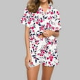 thumbnail image 2 of GERsome Womens Pajamas 2 Piece Lounge Set Pjs Button Down Top and Shorts Matching Sets Summer Soft Loungewear S-XXL, 2 of 5