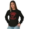 thumbnail image 3 of Funny Lazy Bones Skull Pun Humor Plus Size Long Sleeve Graphic Tee Shirt Brisco Brands 2X, 3 of 5
