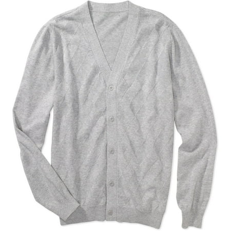 American Classics - Big Men's Argyle Cardigan Sweater, Size 2XL