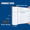 thumbnail image 3 of MasterSpec Clear Plastic Stretch Wrap Film, 19.69in x 1312.34ft Durable Packing Moving Packaging Heavy Duty Shrink Film 25U with Plastic Rotary Handle, 3 of 10
