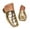 Gold, variant on Fiaer Women's Closed Toe Mules Comfortable Work Casual Backless on Flat Shoes Summer Beach Walking Slippers Gold 9