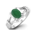 thumbnail image 2 of Solid 925 Sterling Silver 7x5mm Oval Shape Green Onyx Engagement Women Valentines Day Gifts Ring, 2 of 4