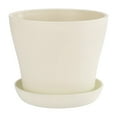thumbnail image 2 of Flower Pots Plant Pots Indoor Plastic Plant Pot Flower Pots for Outdoor Planter Modern Decorative Plastic Planters with Drainage Holes Garden Home Plants Pots Beige, 2 of 9