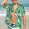 thumbnail image 7 of Honeii Christmas French Bulldog Print Men’s Hawaiian Shirt,Classic Button-Down Short Sleeve Shirt, for Beach, Vacation, and Outdoor Activities,Small, 7 of 7