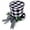 Black/White, variant on Clearance!!! Holiday Christmas Tree Topper Xmas Tree Ornaments Decoration Black and White Plaid Top Hat Christmas Treetop With Bow-knot Ribbon