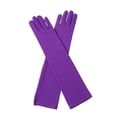 thumbnail image 3 of Womens Opera Length Gloves Long Stretch Costume Gloves Full Finger Elbow Length Gloves for Party Dance Stage Events Performance Dress Up Purple, 3 of 3