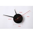 thumbnail image 4 of 3d wall clock amazon creative acrylic wall clock diy clock mute wall sticker clock factory supply 40cm black, 4 of 9