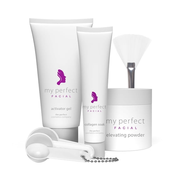 My Perfect Facial - Tratamiento antienvejecimiento profesional de The Perfect Cosmetics Company - Levantamiento instantáneo Tono firme Reduce las líneas finas Arrugas Poros abiertos Mejora la decolora