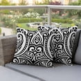 thumbnail image 3 of Abstract Ethnic Outdoor Pillow Covers Pack of 2 Bohemian Geometric Trible Black Floral Texture Waterproof Throw Pillow Covers Decorative Cushion Cases for Patio Garden Tent Balcony Couch 20x20 inch, 3 of 9