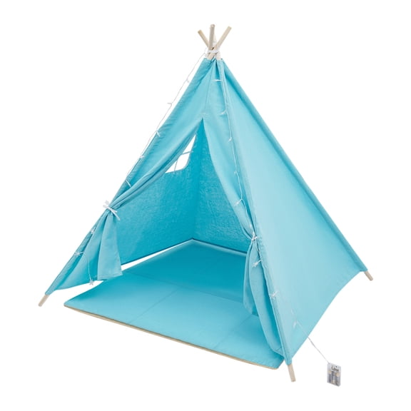 160cm/62.9in Indoor Playhouse Play Tent With Light,Home Tent Blue