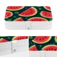 thumbnail image 4 of Watermelon Decorative PU Leather Earring and Jewelry Organizer Box with Removable Compartment, Portable, 4 of 6