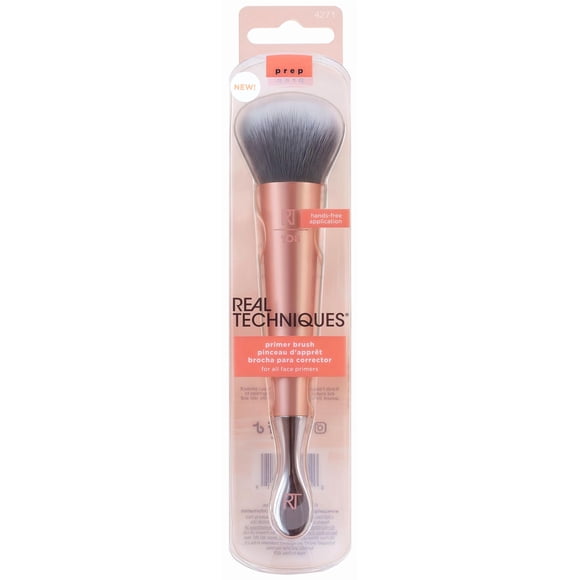 Real Techniques Dual-Ended Primer Facial Skincare Brush & Stainless Steel Scoop, 1 Count
