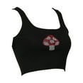 thumbnail image 2 of KOMOO Women Sleeveless Vest Fashion Mushroom Heart-Shaped Print U-Neck Top Leopard Shirt Tee  Streetwear Summer Tank Top, 2 of 7