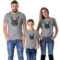 thumbnail image 6 of Youth Short Sleeve T-Shirt, Parent-child Outing Wear Tops, Easter Bunny Pattern, Comfort Tee, Multi-Size, Grey, 6 of 15