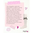 thumbnail image 7 of MeMoi Tidy Little Bow Cotton Blend Knee Socks - Girls - Female, 8, Vanilla Ice, 7 of 7