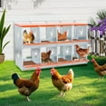 thumbnail image 3 of ZephyPaws Chicken Nesting Boxes,8 Compartment Metal Poultry Nest Box Wall Mount for Chickens,Hens,Ducks,Easy Egg Collection,Large Vented Holes Chicken Coop Equipment,Orange, 3 of 8
